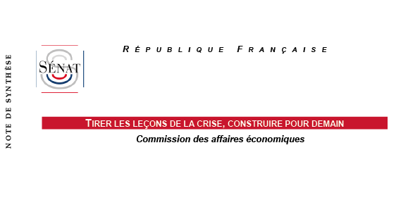 Tirer les leçons de la crise : 13 propositions du Sénat